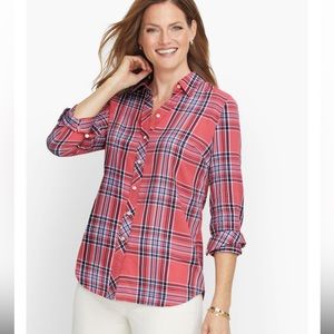 CLASSIC COTTON SHIRT - FIELD PLAID, NWT, Size Petite XL